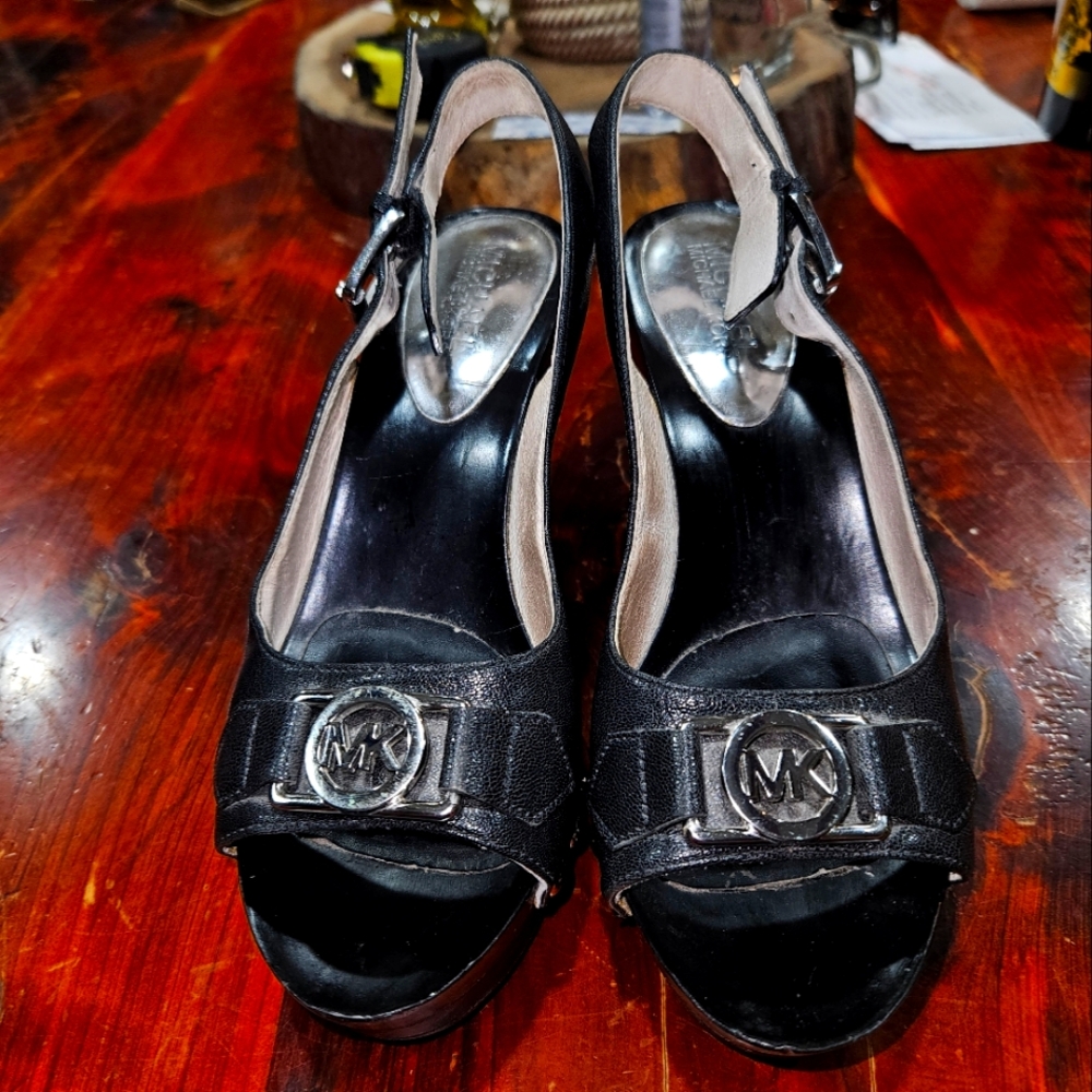 Michael kors black stud heels